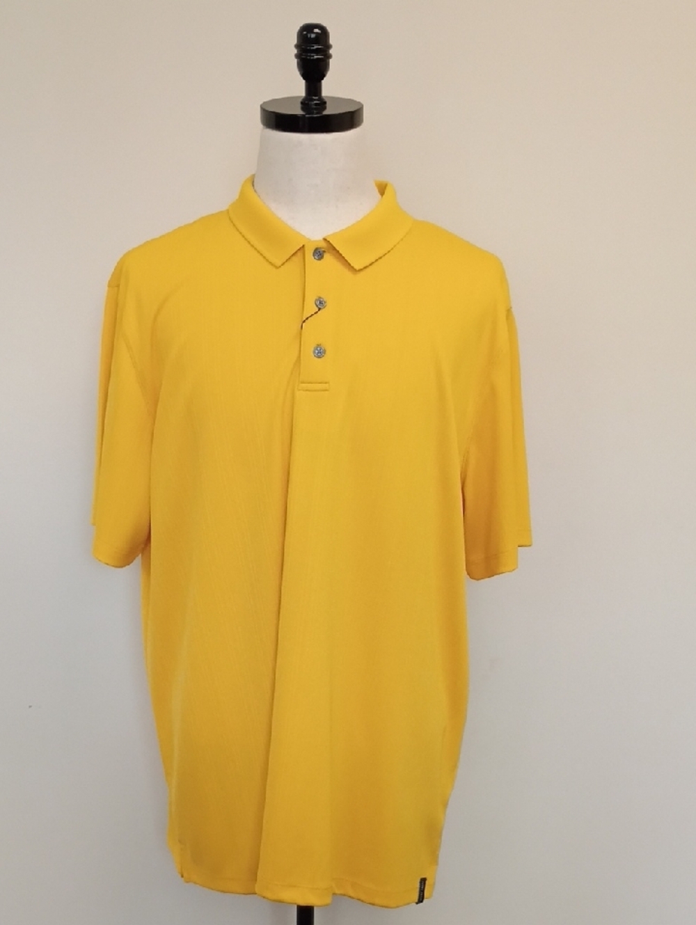 Perry Ellis Bright Yellow Polo Shirt Short Sleeve Cotton NWT size XXL